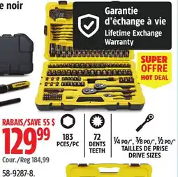 Canadian Tire STANLEY Black Chrome Socket Sets offer