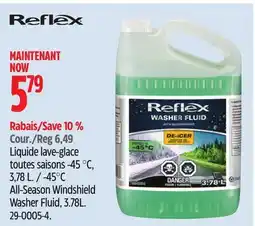 Canadian Tire Reflex -45°C All-Season Windshield Washer Fluid, 3.78L offer