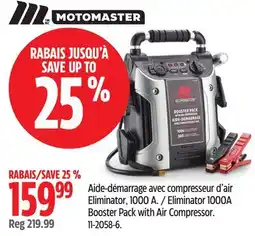 Canadian Tire Eliminator 1000A Booster Pack with Air Compressor offer