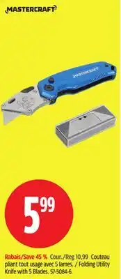 Canadian Tire MASTERCRAFT Folding Utility Knife with 5 Blades offer