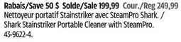 Canadian Tire Shark Stainstriker Portable Cleaner with SteamPro offer