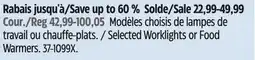 Canadian Tire Selected Worklights or Food Warmers offer