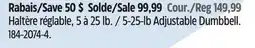 Canadian Tire 5-25-lb Adjustable Dumbbell offer