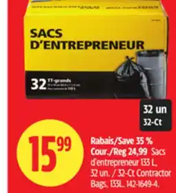 Canadian Tire 32-Ct Contractor Bags offer