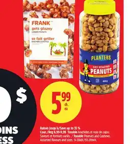 Canadian Tire Planters Taxable Peanuts and Cashews offer