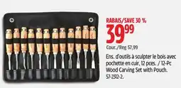 Canadian Tire 12-Pc Wood Carving Set with Pouch offer