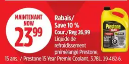 Canadian Tire Prestone 15 Year Premix Coolant, 3.78L offer