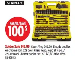 Canadian Tire STANLEY 229-Pc Black Chrome Socket Set offer