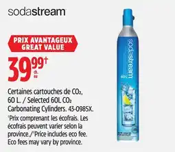 Canadian Tire Selected 60L CO2 Carbonating Cylinders offer