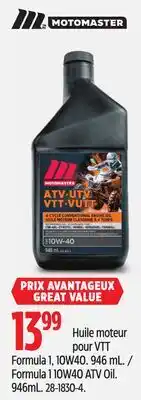 Canadian Tire Formula 1 10W40 ATV Oil offer