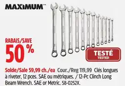 Canadian Tire 12-Pc Clinch Long Beam Wrench SAE or Metric offer