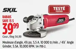 Canadian Tire SKIL 41⁄2˝Angle Grinder, 5.5A offer