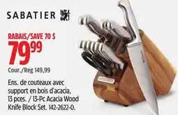 Canadian Tire 13-Pc Acacia Wood Knife Block Set offer