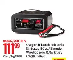 Canadian Tire Eliminator Workshop Series 15/3A Battery Charger offer