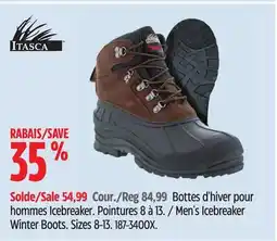 Canadian Tire Itasca Men's Icebreaker Winter Boots offer