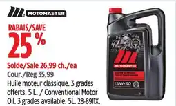 Canadian Tire Conventional Motor Oil offer
