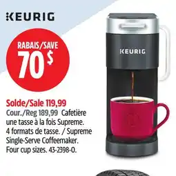 Canadian Tire Supreme Single-Serve Coffeemaker offer