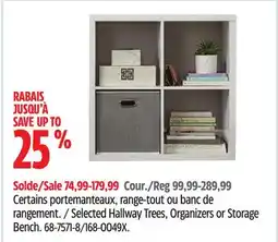 Canadian Tire Selected Hallway Trees, Organizers or Storage offer