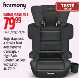 Canadian Tire High-Back Booster Car Seat with Latch offer