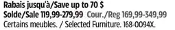 Canadian Tire Selected Furniture offer