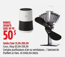 Canadian Tire Selected Air Purifiers or Fans offer