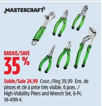 Canadian Tire Mastercraft High-Visibility Pliers and Wrench Set, 6-Pc offer