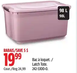Canadian Tire type A Latch Tote offer