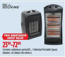 Canadian Tire Selected Portable Space Heaters offer