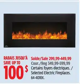 Canadian Tire Selected Electric Fireplaces offer