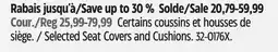 Canadian Tire Selected Seat Covers and Cushions offer