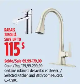 Canadian Tire Moen Selected Kitchen and Bathroom Faucets offer