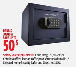 Canadian Tire Selected Home Security Safes and Chest offer