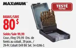 Canadian Tire MAXIMUM 29-Pc Cobalt Drill Bit Set offer