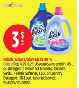 Canadian Tire Old Dutch Fabric Softener, 1.65L or Laundry Detergent, 50-Load offer