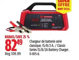 Canadian Tire MotoMaster Classic Series 15/8/2A Battery Charger offer