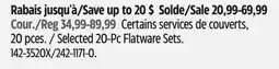 Canadian Tire Selected 20-Pc Flatware Sets offer