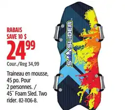 Canadian Tire Snow Slider 45˝ Foam Sled. Two rider offer