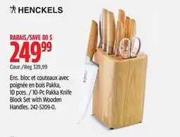 Canadian Tire 10-Pc Pakka Knife Block Set with Wooden Handles offer