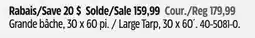 Canadian Tire Certified Large Tarp, 30 x 60´ offer