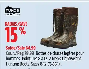 Canadian Tire Men's Lightweight Hunting Boots offer
