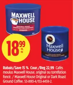 Canadian Tire Maxwell House Original or Dark Roast Ground Coffee offer