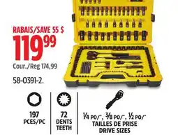 Canadian Tire Stanley Black Chrome Socket Set offer