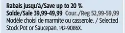 Canadian Tire Selected Stock Pot or Saucepan offer