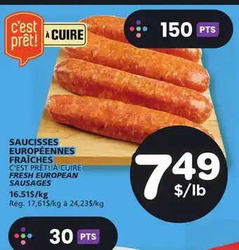 Marches Tradition C'EST PRÊT! À CUIRE FRESH EUROPEAN SAUSAGES offer
