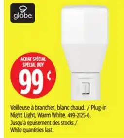 Canadian Tire Globe Plug-in Night Light, Warm White offer