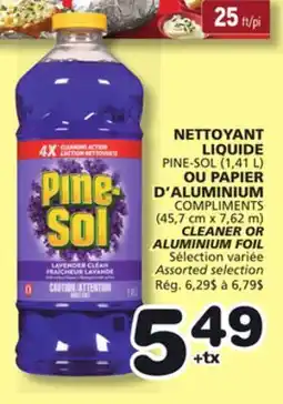 Marches Tradition PINE-SOL (1,41 L) CLEANER OR COMPLIMENTS ALUMINIUM FOIL offer