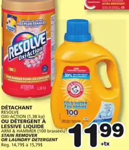 Marches Tradition RESOLVE OXI-ACTION OR ARM & HAMMER STAIN REMOVER OR LAUNDRY DETERGENT offer