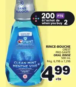 Marches Tradition CREST PRO-SANTÉ ORAL RINSE offer