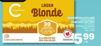 Marches Tradition COMPLIMENTS DE-ALCOHOLIZED BEER offer