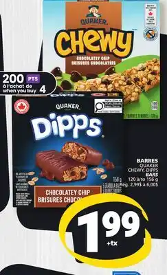 Marches Tradition QUAKER CHEWY, DIPPS BARS offer